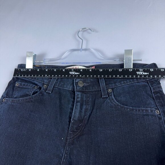 Levis 515 Nouveau Bootcut Jeans Womens Size 10 Long Mid Rise Dark Wash Blue - Picture 7 of 12